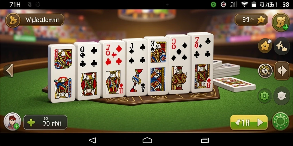 Tampilan gameplay seru dalam permainan Domino 71H.