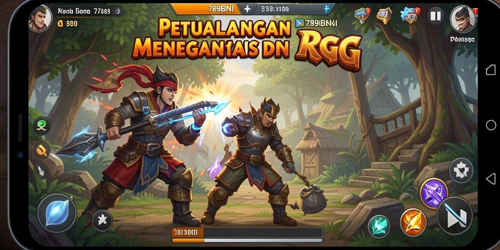 Tangkapan layar utama dari gameplay RPG yang menarik.