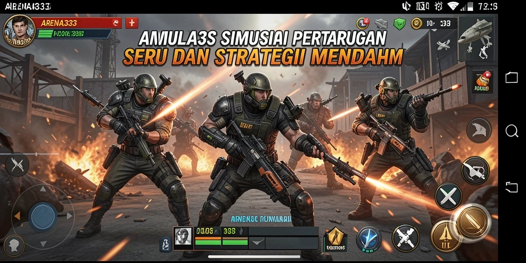 Tampilan utama gameplay seru di ARENA333.