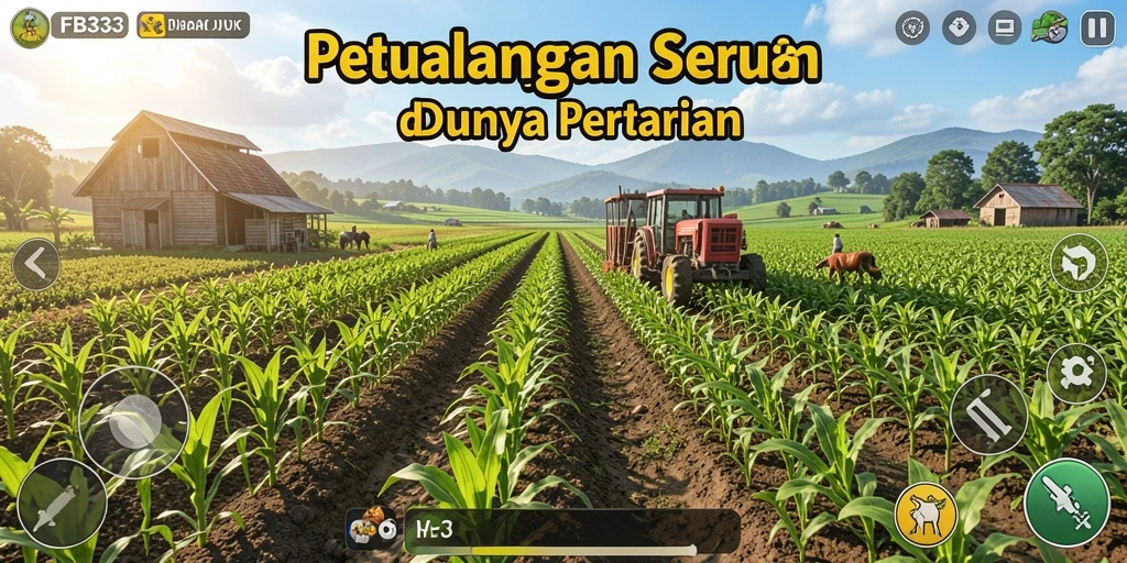 Tampilan gameplay FB333 yang menampilkan aktivitas berkebun yang mengasyikkan.