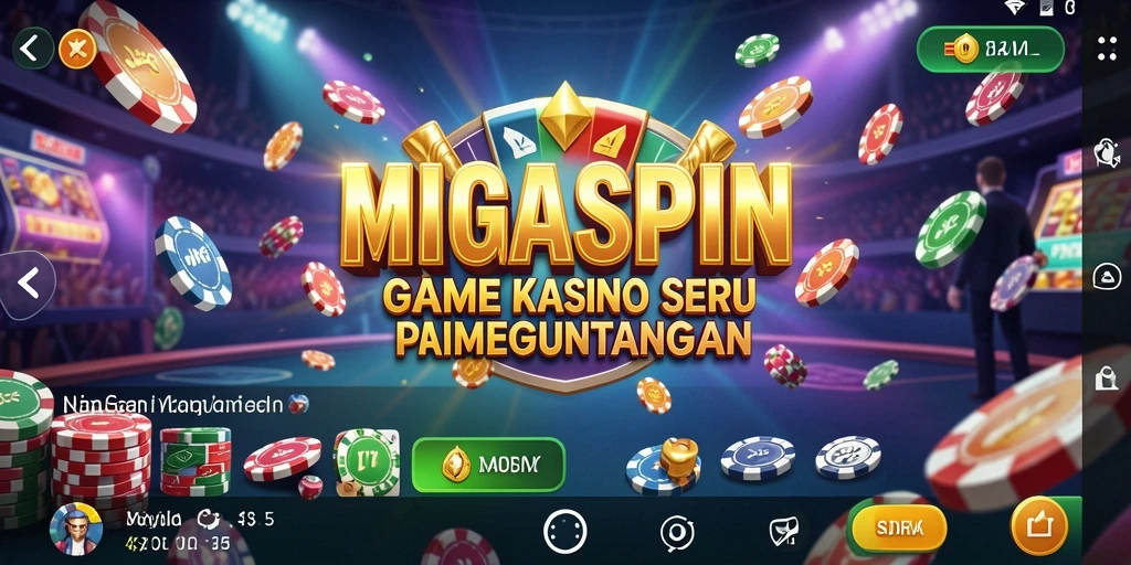Tampilan gameplay MIGASPIN yang menarik dan penuh warna.