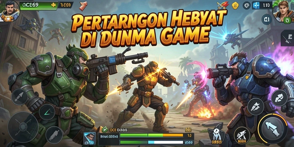 Screenshot gameplay OCE69 menampilkan pertarungan yang intens dan dinamis.