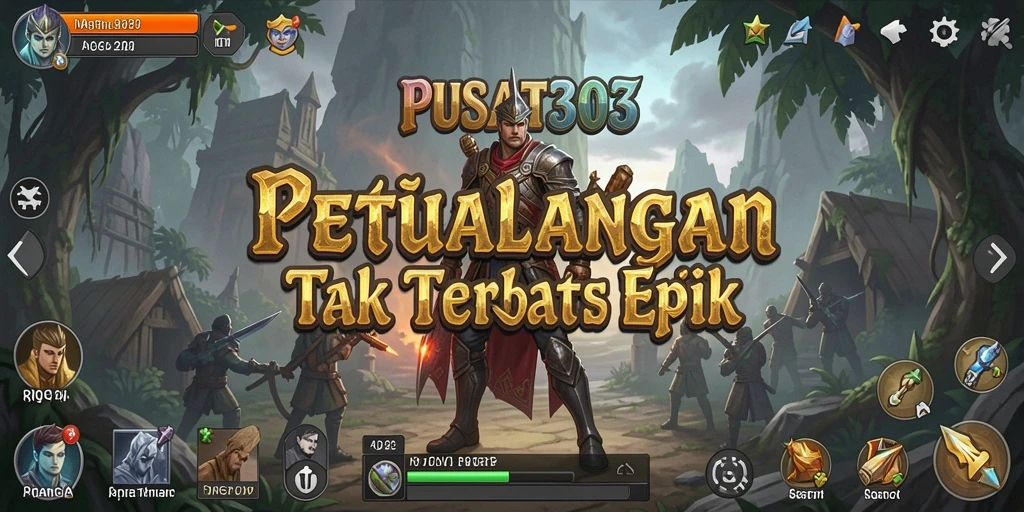 Screenshot menampilkan aksi intens dalam PUSAT303 RPG.