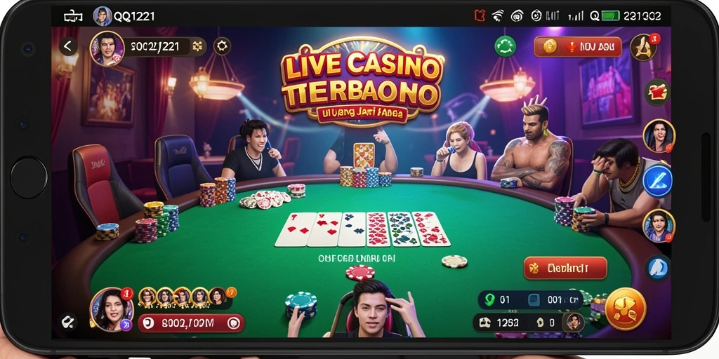 Tampilan gameplay menarik dari aplikasi Live Casino QQ1221.
