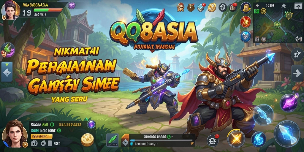 Tampilan gameplay seru QQ88ASIA yang penuh warna.