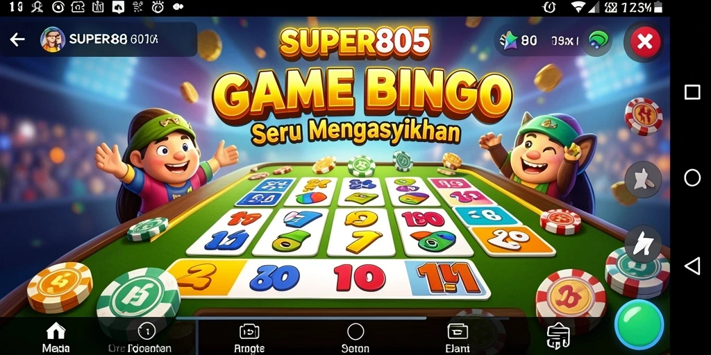 Tampilan menarik dari gameplay Bingo di SUPER805.