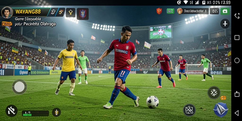 Tangkapan layar utama WAYANG88 menampilkan aksi pertandingan sepakbola yang mendebarkan.