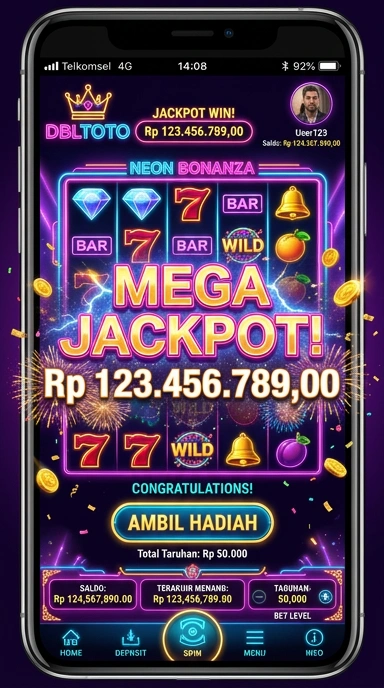 Tampilan utama aplikasi dbltoto yang menarik.